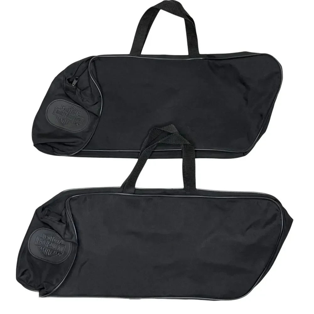Pair 2 Harley Davidson Saddlebag Travel Paks 22x9 Liners Luggage Pack Bags Black